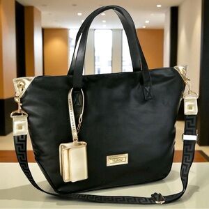 Versace PARFUMS Black and Gold Weekender / Tote NWOT